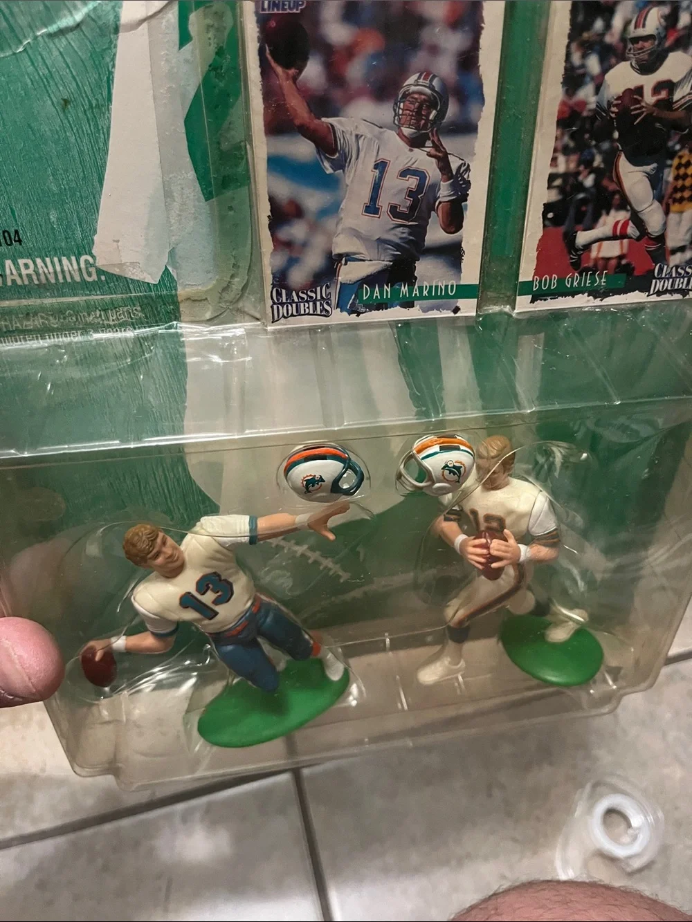 1997 Starting Lineup Classic Doubles Dan Marino Bob Griese Miami Dolphins Kenner